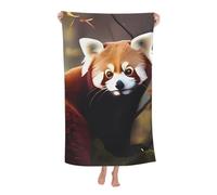 QGGHNISD Red Panda Bath Towel, 130x80cm Printed Soft Skin-Friendly Quick-Dry Towel, Travel Swimming Outdoor Blanket