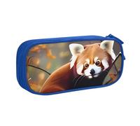 QGGHNISD Red Panda Pencil Bag, Large Capacity Double Layer with Divider Stationery Bag,Zipper Cute Printed Cosmetic Bag for School Office Travelling