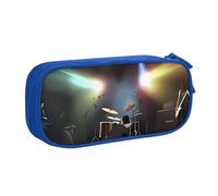 QGGHNISD Rock Band Stage Pencil Bag, Large Capacity Double Layer with Divider Stationery Bag,Zipper Cute Printed Cosmetic Bag for School Office Travelling