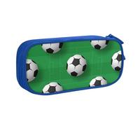 QGGHNISD Soccer Pencil Bag, Large Capacity Double Layer with Divider Stationery Bag,Zipper Cute Printed Cosmetic Bag for School Office Travelling