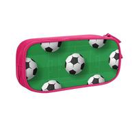 QGGHNISD Soccer Pencil Bag, Large Capacity Double Layer with Divider Stationery Bag,Zipper Cute Printed Cosmetic Bag for School Office Travelling