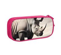 QGGHNISD South Africa Animal Pencil Bag, Large Capacity Double Layer with Divider Stationery Bag,Zipper Cute Printed Cosmetic Bag for School Office Travelling