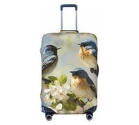 QGGHNISD Spring Birds Perchin Luggage Case Protector - Scratch Resistant Elastic Travel Luggage Cover - Fits 18-32 Inch Suitcases S
