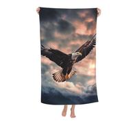QGGHNISD The Eagle Flies Bravely In The Sky Bath Towel, 130x80cm Printed Soft Skin-Friendly Quick-Dry Towel, Travel Swimming Outdoor Blanket