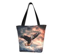 QGGHNISD The Eagle Flies Bravely In The Sky Women'S Casual Shoulder Tote Bag, Large Capacity Polyester Handbag, Travel Beach Shopping Bag