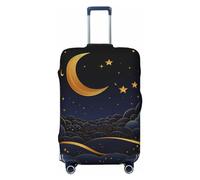 QGGHNISD There are Stars and Moon On It Luggage Case Protector - Scratch Resistant Elastic Travel Luggage Cover - Fits 18-32 Inch Suitcases M