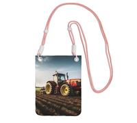QGGHNISD Tractor Farm Crossbody Phone Bag Water-Resistant Large Capacity With Adjustable Strap, Compact Polyester Shoulder Bag