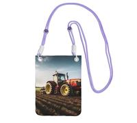 QGGHNISD Tractor Farm Crossbody Phone Bag Water-Resistant Large Capacity With Adjustable Strap, Compact Polyester Shoulder Bag