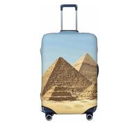 QGGHNISD Vintage Great Egyptian Pyramid Luggage Case Protector - Scratch Resistant Elastic Travel Luggage Cover - Fits 18-32 Inch Suitcases S