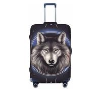QGGHNISD Wolves and Dream Catchers Luggage Case Protector - Scratch Resistant Elastic Travel Luggage Cover - Fits 18-32 Inch Suitcases S