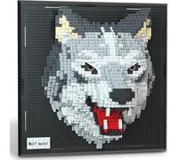 QGGQ Wolf Animal 3D Wall Art Micro Mini Building Blocks Set for Adults, Unique Home Wall Decor or Table Display, No Compatible with Lego, Ideal Birthday Christmas Toy Gift for Teens (2214 PCS)