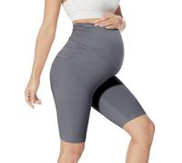 QGGQDD Short Maternity Leggings Women's Maternity Cycling Shorts Maternity Trousers Short Pregnancy For Pregnant Women, darkgray, XXL