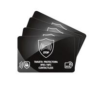 QGH 4 Pack RFID Blocking Card - Contactless Card Protector with Micro-Interference NFC Shield Technology, Credit & Debit Card Anti-Theft Wallet Security Insert, Prevents Unauthorized Scanning