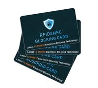 QGH 4 Pack RFID Blocking Card, Generation 2 Credit Card Protector - Anti-Theft NFC Shield Wallet Card - Contactless RFID Card Blocker for Entire Wallet Protection, Ultra-Slim Set for Men & Women