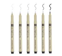 QGH Micro Fineliner Art Drawing Pens - 6 Pcs Black Fine Liner Pens with Waterproof Ink - Fine Line Pens for Sketching Manga Anime Illustration - Drawing Pens for Artists Calligraphy and Zentangle