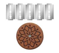 QGH Round Bread Lame with 5 Blades: Handmade Bread Scoring Tool - Ergonomic Walnut Handle & Safety Lock for Sourdough - Bread Scoring Knife for Artisan Bakers