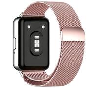 QGH Stainless Steel Mesh Strap for Samsung Galaxy Fit 3 - Magnetic Adjustable Milanese Loop Band