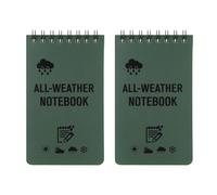 QGH Waterproof Notebook Spiral Pocket Notepad: 3x5 Inch Write in the Rain Notebooks - All Weather Notepads for Outdoor Writing - 50 Page Reporters Notebook for Hiking, Camping, Field Notes