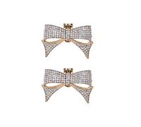 QGHSkOMk Butterfly Crystal shoe buckle Shoe Clips Pair Decoration Removable Shoe Buckle, Wedding Shoes Decoration Charms Crystal Metal Flower Shoe Clips.