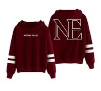 QGHXFY Nathan Evans 2026 Hoodie, Unisex Pullover Sweatshirts Fashion Casual Long Sleeve,Red,M