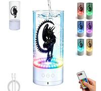 QGHZA 9.1" Alien Xenomorph Lamp, Alien Bucket with Rotating Base, Water-Fillable Tank with Remote Control, Multi-Color Mood Light, Sci-Fi Movie Prop Collectible for Alien Fans