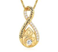 QGJNSGC Cremation Jewelry Infinity Teardrop Urn Necklace for Ashes for Women Always In My Heart Ashes Keepsake Pendant Memorial Jewellry