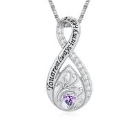 QGJNSGC Cremation Jewelry Infinity Teardrop Urn Necklace for Ashes for Women Always In My Heart Ashes Keepsake Pendant Memorial Jewellry