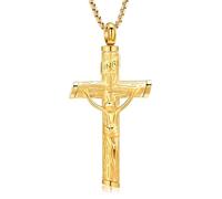 QGJNSGC Cross Cremation Jewelry Urn Necklace for Ashes Stainless Steel Memorial Keepsake Urn Ash Pendant for Men Women Gifts, Stainless Steel, No Gemstone