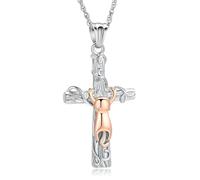 QGJNSGC Cross Urn Necklace for Ashes Cross Necklace Pendant Cat Cremation Jewelry Stainless Steel Christians Memorial Keepsake Pet Urn Ash Pendant Ashes Necklace for Men, Stainless Steel, No Gemstone