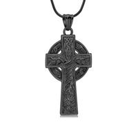 QGJNSGC Cross Urn Necklace for Ashes Tree of Life Cremation Jewellery for Women Men Stainless Steel Celtic Knot Pendant Memorial Necklaces Ash Holder Keepsake Memorial Jewelry