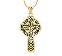 QGJNSGC Cross Urn Necklace for Ashes Tree of Life Cremation Jewellery for Women Men Stainless Steel Celtic Knot Pendant Memorial Necklaces Ash Holder Keepsake Memorial Jewelry