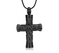 QGJNSGC Cross Urn Necklace for Ashes Tree of Life Cremation Pendant Cross Memorial Ash Pendant Keepsake Jewellery for Women Men