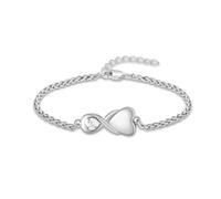 QGJNSGC Infinity Urn Bracelet for Women Men Heart Birthstone Cremation Jewelry for Ashes Link Bracelets Keepsake Memorial Urns Lockets for Human Ash Bangle Bracelet Jewellery (White Color)
