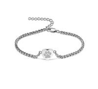 QGJNSGC Pet Paw Urn Bracelet for Ashes Heart Cremation Jewelry Bracelet Ashes Bracelets for Men Women Memorial Keepsake Bangle Bracelet for Human Pet (Silver)
