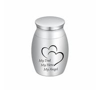 QGJNSGC Small Keepsake Urns for Human Mini Cremation Urn for Pet Ashes Small Funeral Urns for Ashes Stainless Steel Cremation Funeral Urn (Silver-C)