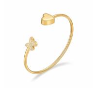 QGJNSGC Urn Bracelet for Ashes Butterfly Heart Cremation Ash Bracelet for Women Men Openable Cuff Bangle Cremation Bracelet Always in My Heart Memorial Ashes Bracelet, Medium, zircon gemstone