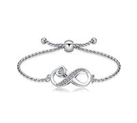 QGJNSGC Urn Bracelet for Ashes Infinity Bracelets for Women Men Cubic Zirconia Cremation Jewelry Gift for Human Memorial Keepsake Bracelet