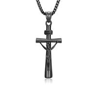 QGJNSGC Urn Necklace for Ashes Cross Cremation Jewelry Stainless Steel Christians Memorial Keepsake faith hope Urn Ash Pendant for Men Women Gifts, Stainless Steel, No Gemstone
