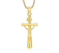 QGJNSGC Urn Necklace for Ashes Cross Cremation Jewelry Stainless Steel Christians Memorial Keepsake faith hope Urn Ash Pendant for Men Women Gifts, Stainless Steel, No Gemstone