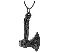QGJNSGC Urn Necklace for Ashes Poseidon Trident Cremation Jewelry for Women Men Ashes Pendant Stainless Steel Keepsake Memorial Human Ashes Jewelry, Stainless Steel, Cubic Zirconia