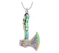 QGJNSGC Urn Necklace for Ashes Poseidon Trident Cremation Jewelry for Women Men Ashes Pendant Stainless Steel Keepsake Memorial Human Ashes Jewelry, Stainless Steel, Cubic Zirconia