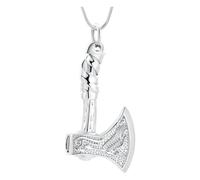 QGJNSGC Urn Necklace for Ashes Poseidon Trident Cremation Jewelry for Women Men Ashes Pendant Stainless Steel Keepsake Memorial Human Ashes Jewelry, Stainless Steel, Cubic Zirconia