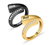 QGJNSGC Urn Ring for Ashes for Women Men Cubic Zirconia Ash Ring Memorial Cremation Jewelry Bereavement Keepsakes Gift for Loss of a Loved One
