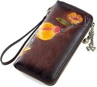 QGKWJP Ladies Wallet Casual Long Wallet Ladies Clutch Wallet Wallet Embossed Zipper Bag,European Purse Long Zipper Bag, The Best Choice
