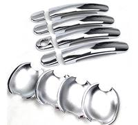 QGMKMVZZBK Car Outer Door Handle Covers Trim for J&etta 2012-2015 New ABS Chrome Car Side Door Handle Cover Cup Bowl Trim Sticker Free Drop Shipping(3)