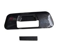 QGMKMVZZBK Car Outer Door Handle Covers Trim for Nissan Navara NP300 ST 2014-2020 Rear Trunk Tail Door Handle Bowl Cover Trim Decor Car Accessories, Carbon Fiber ABS