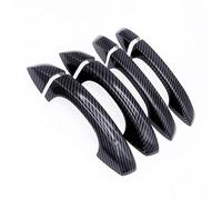 QGMKMVZZBK Car Outer Door Handle Covers Trim for Octavia A7 2014-2018 4Pcs Car Side Door Handle Cover Trim ABS Carbon Fiber Chrome Decoration Cap Sticker(Carbon Fiber)