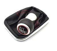 QGMKMVZZBK Car Shift Knobs for VW for Golf 4 for MK4 for GTI for R32 for Bora for Jetta 1999-2004 5/6 Speed Car Gear Shift Knob Lever Shifter Gaitor Boot Gaiter Cover(Red 6 Speed)
