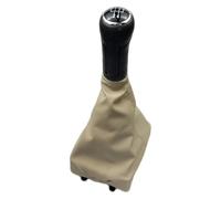QGMKMVZZBK Car Shift Knobs for VW for Polo 9N 9N2 9N3 2001 2002 2003 2004 2005 2006 2007 2008 2009 Car Gear Shift Knob Lever Shifter Gaiter Boot Cover Handle(5 Speed Black Beige)