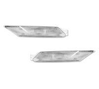 QGMKMVZZBK For Mazda For RX-8 2004-2008 Turn Signal Parking Car Front Bumper Side Marker Indicator Light Housing Shells Mirror Indicator Light(Clear Lens)
